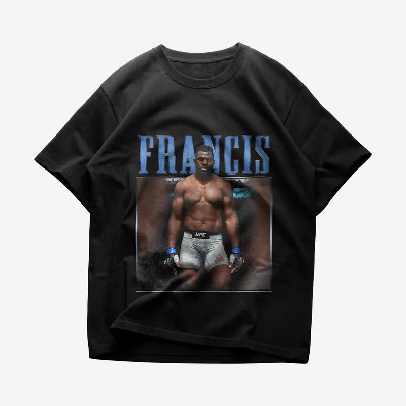 Vintage Francis Ngannou Fighter Team Predator T Shirt Jiu Jitsu 90s Retro Champions Fans Tee