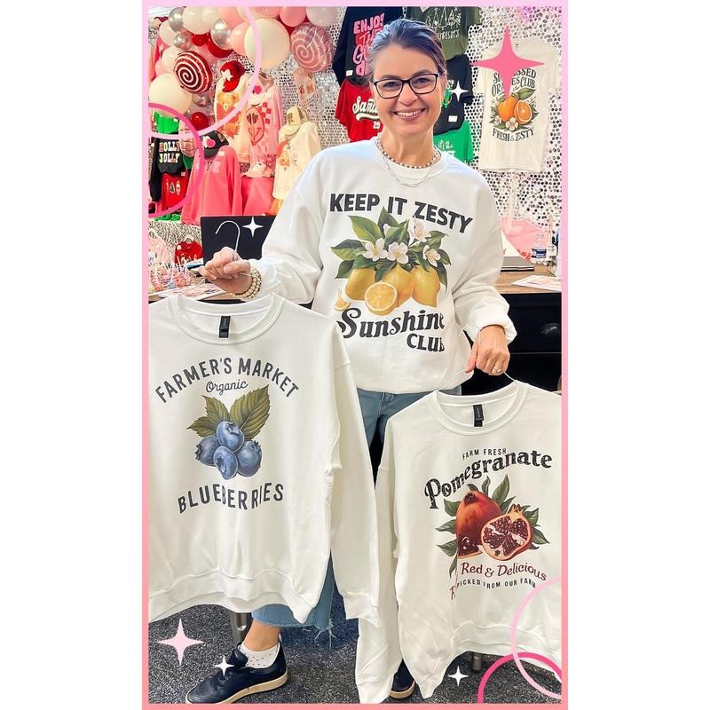 Vintage Fruit Graphic Sweatshirt Shirt Hoodie | PrintMintTees.com