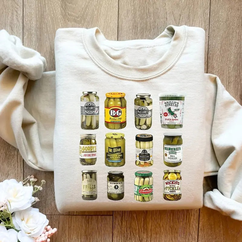 Vintage Funny Canned Pickles Shirt, Retro Funny Pickle Shirt ,Canning Season Sweatshirt Hoodie | PrintMintTees.com