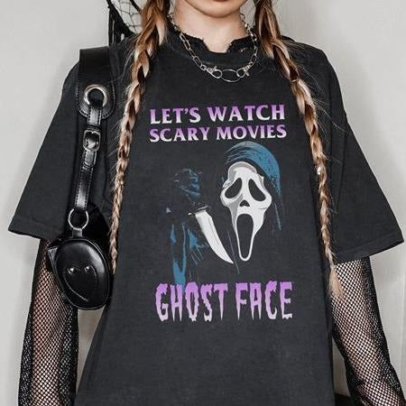 Vintage Ghost Face Shirt | Scream Movie Shirt | Horror Halloween Shirt | Halloween Scary Movie Shirt | Halloween...