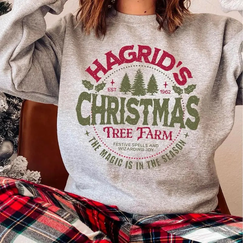Vintage Hagrids Tree Farm Magical Shirt Wizard Wizard School Shirt Bookish Magic Wizardry Farm T-Shirts, Hoodie, Sweatshirt