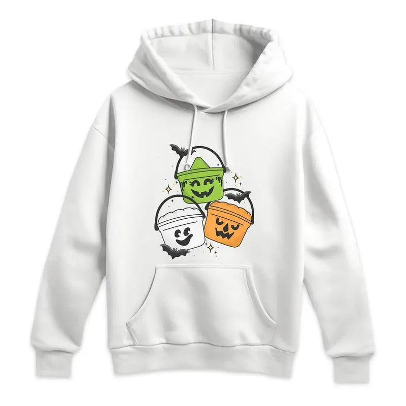 Vintage Halloween Happy Meal Bucket Shirt Cute 90s Cotton Hoodie Sweatshirt | PrintMintTees.com