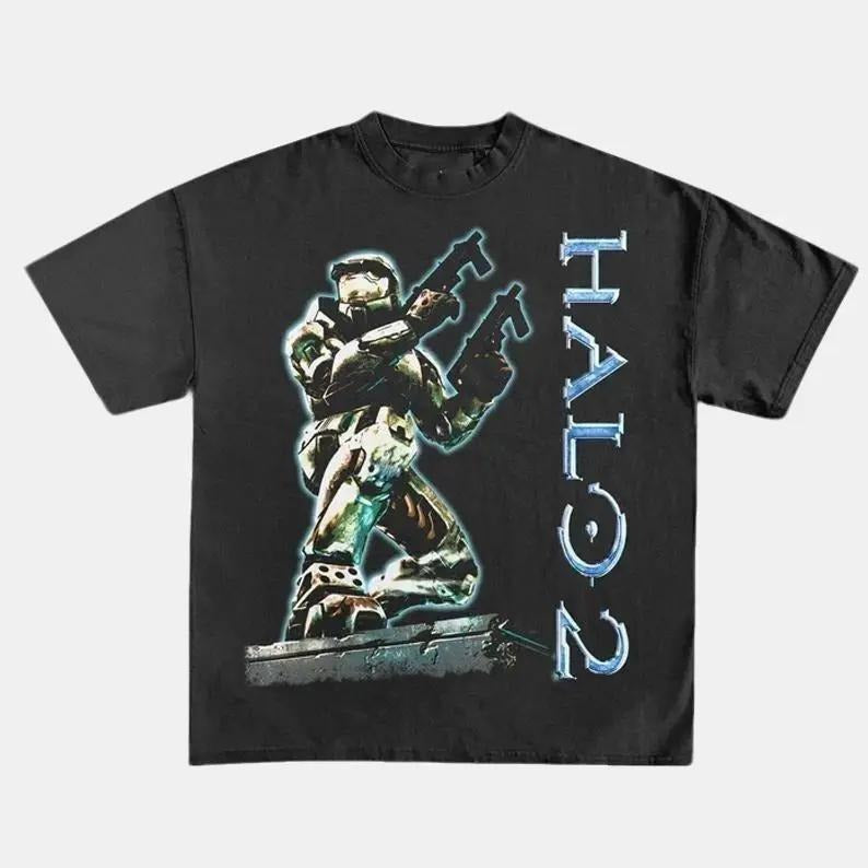 Vintage Halo 2 T-Shirt, Retro tee,  unisex shirt, gift for game fans, gift for him for her, crewneck, gildan, video game...