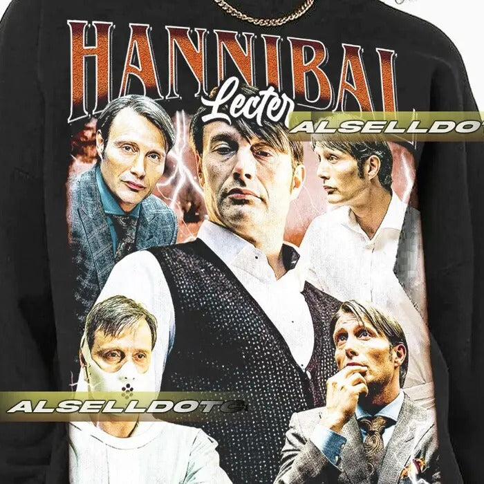 Vintage Hannibal Lecter Sweatshirt, Sweatshirt, Gift For Unisex and Man Unisex Sweatshirt Shirt Hoodie | PrintMintTees.com