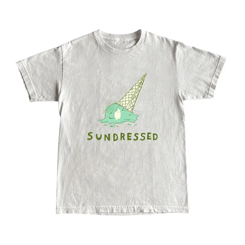 Vintage Ice Cream White T-Shirt - Graphic Tee Men's Top Hoodie Sweatshirt | PrintMintTees.com