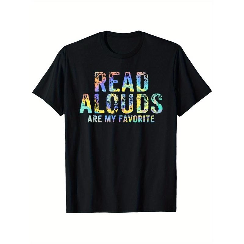 Vintage-Inspired 'Read Alouds Are My Favorite' Tie-Dye Tee - 100% Cotton,, Perfect Gift for Men & Women, Casual Round...