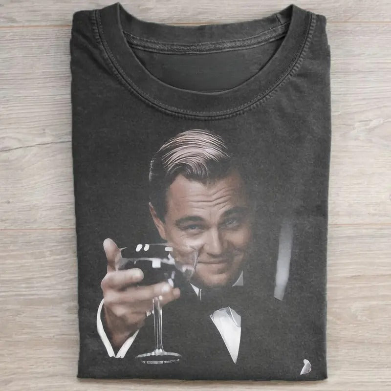 Vintage Jay Gatsby Cheering Great Gatsby Movie Shirt Romantic Movie Scenes Shirt Iconic Movie Scene Shirt Leonardo DiCaprio Tobey Maguire Menswear Top Shirt Hoodie Sweatshirt