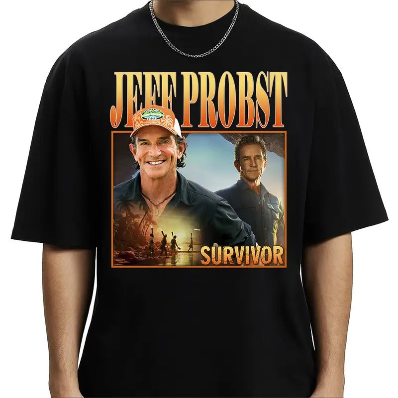 Vintage Jeff Probst Survivor 47 bootleg Gift for Unisex women and Man Cotton Tshirt Hoodie Sweatshirt | PrintMintTees.com