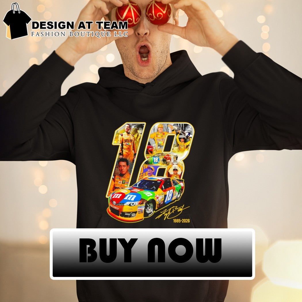 Vintage Kyle Busch 18 Tribute Nascar Legend Memorial signature shirt