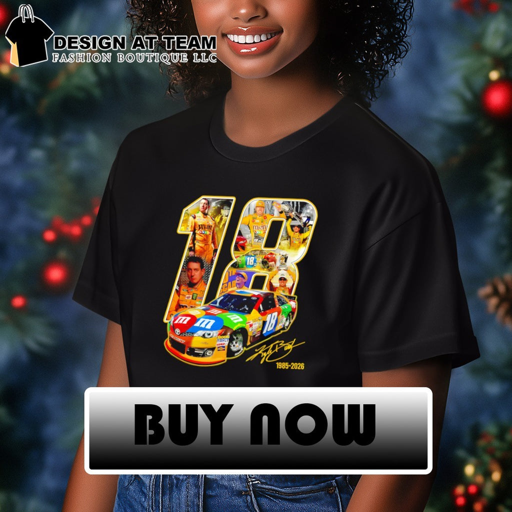 Vintage Kyle Busch 18 Tribute Nascar Legend Memorial signature shirt