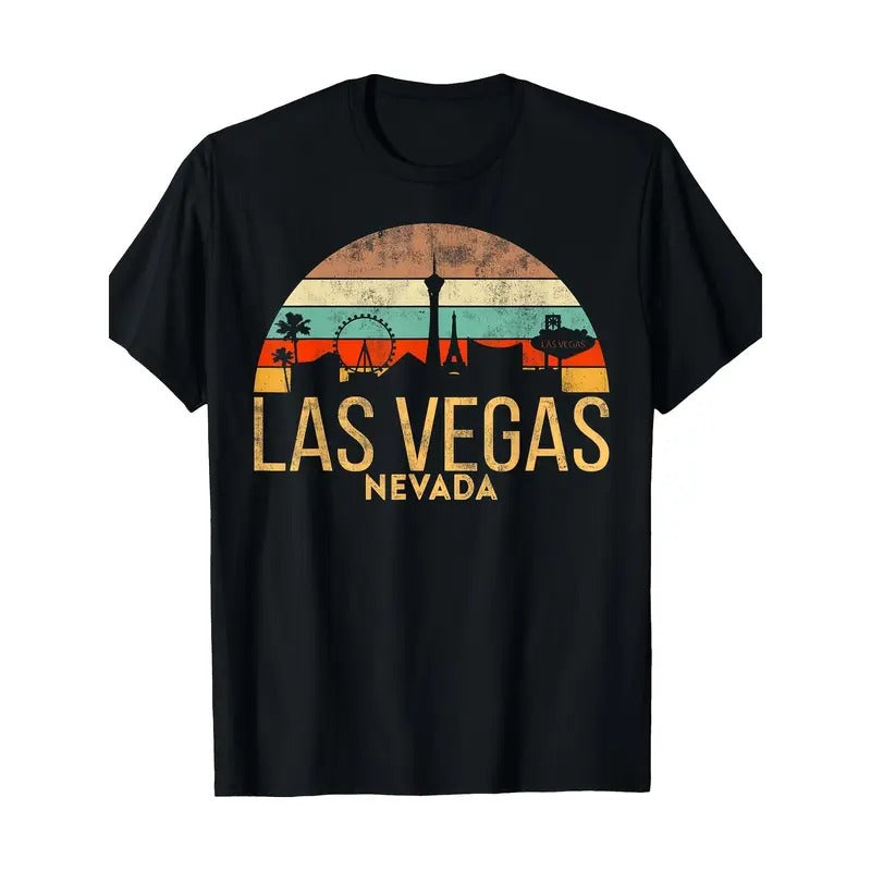 Vintage LAS VEGAS Souvenir Holiday Tshirt Gift Nevada City T-Shirt Made in USA Hoodie Sweatshirt | PrintMintTees.com