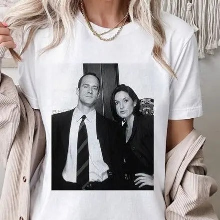 Vintage Law And Order Olivia Benson And Elliot Stabler Shirt | Law And Order Tv Show Shirt | Elliot And Olivia Shirt...