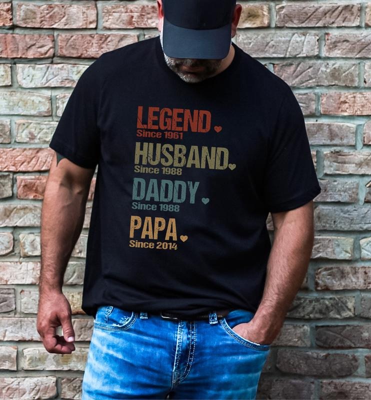 Vintage Legend Husband Dad Papa Shirt, Personalized Legend Husband Dad Papa Shirt, Custom Legend Husband Dad Grandpa...