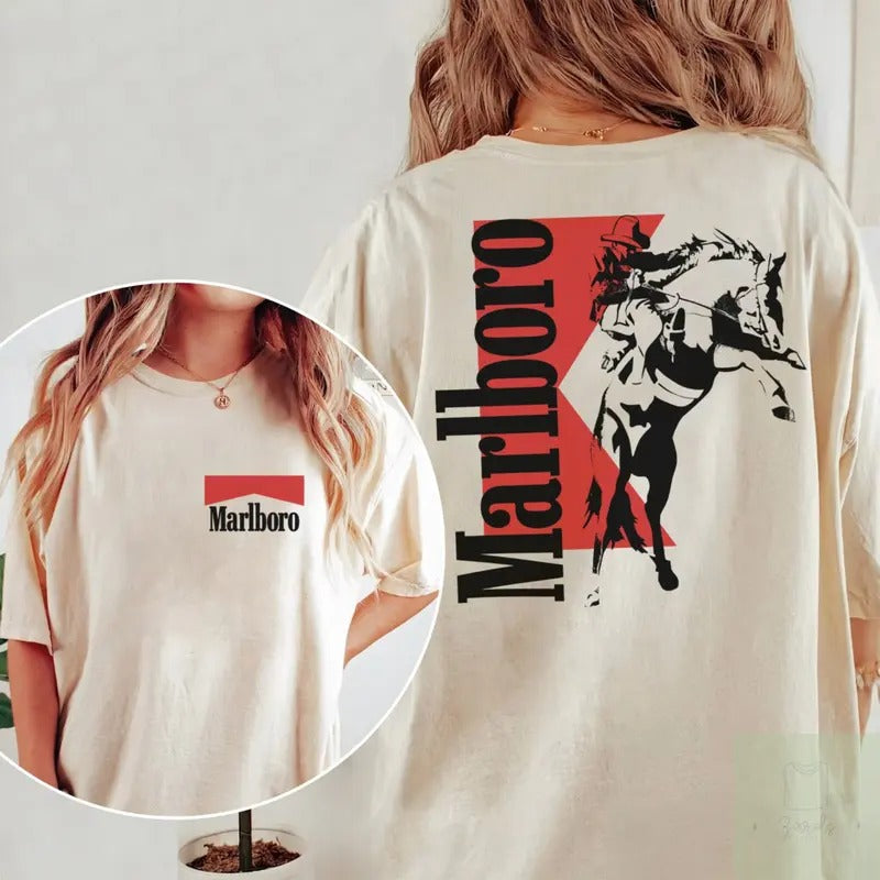Vintage Marlboro Cowboy Wild West Shirt, Cowboy Killer Shirt, Boho Shirt, Cowboy Rodeo Tshirt, Country Music Tee Gift,...