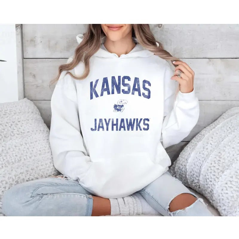 Vintage Men's Kansas Jayhawks T-Shirt, Sweatshirt, Hoodie, NCAA Tee, Football Shirt, Vintage Football Shirt, Game Day Shirt