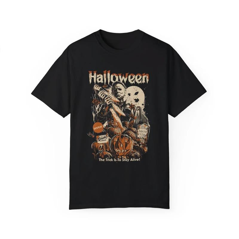 Vintage Michael Halloween Shirt, Myers Thriller Friday the 13th T-shirt, Vintage 90s style top clothing, Unisex graphic...
