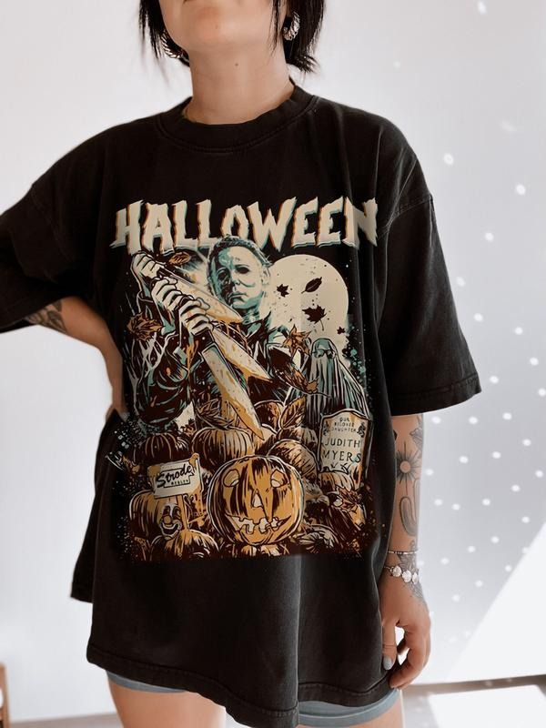 Vintage Michael Halloween T-Shirt, Horror Character Halloween Sweatshirt, Scary Movie Halloween Tee Shirt, Halloween Film...