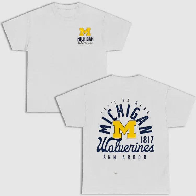 Vintage Michigan Wolverines 1817 2-Hit T-Shirt, NCAA Tee, Full Color T-Shirt, Unisex T- Shirt, For Men, For Women Hoodie...