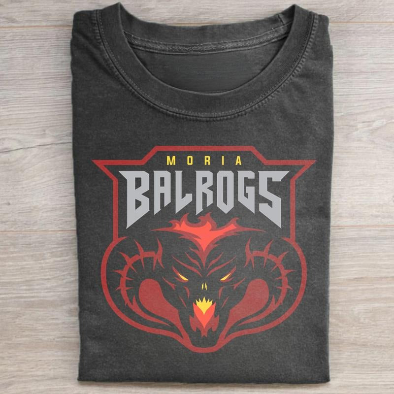 Vintage Moria Balrogs Lord Rings Movie Shirt LOTR Shirt Fantasy Rings Middle Earth Balrog Morgoth Balrog Moria Shirt Shirt Hoodie Sweatshirt