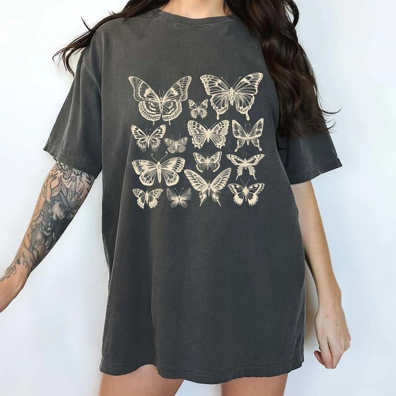 Vintage Moth Comfort Colors Shirt Retro Butterfly Cottagecore Nature Lover Butterfly Lover T-Shirts, Hoodie, Sweatshirt