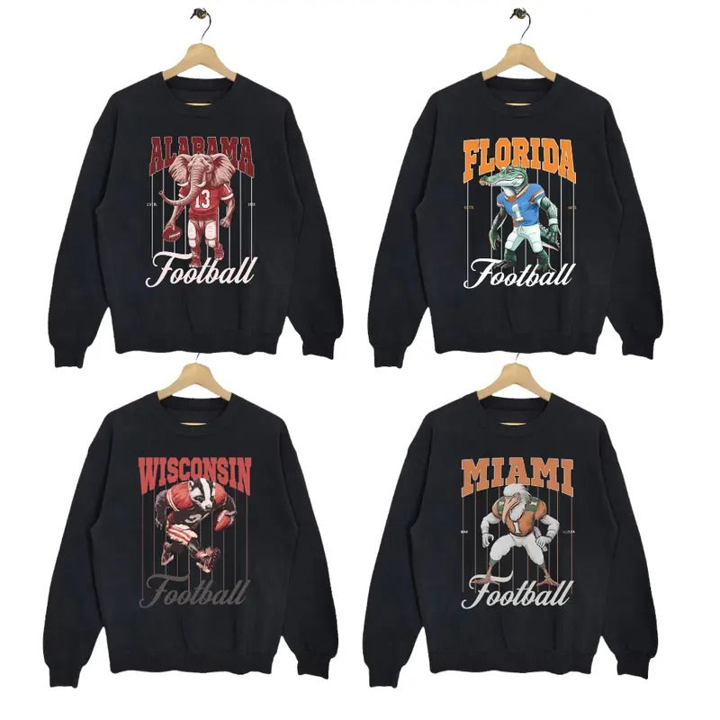 Vintage NCAA All Teams Sweatshirt, Vintage Graphic Tees, Crewnecks Sweatshirt, Football Fan Gift, For Men, For Women Hoodie