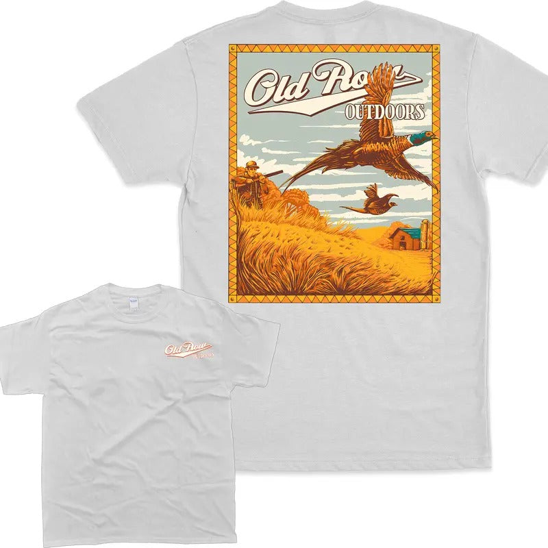 Vintage Old Row Outdoor Hunting Pheasant Unisex T-shirt Hoodie Sweatshirt | PrintMintTees.com