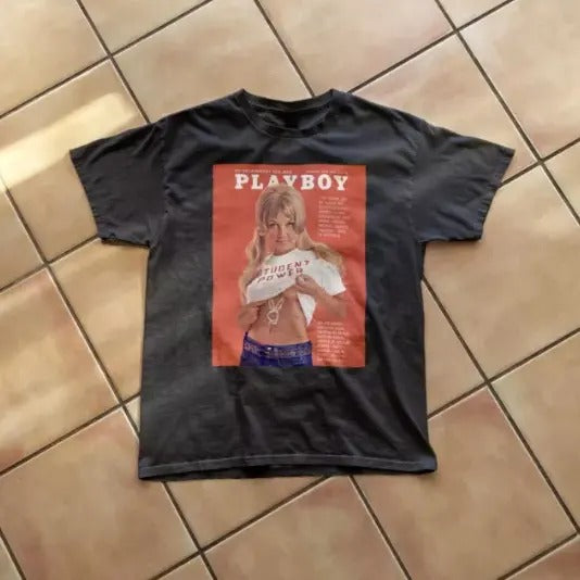 Vintage Playboy Ad With Sexyyy Girl On The Front T-Shirt, Unisex T-shirt, Y2k Shirt, Gift For Men Women Hoodie Sweatshirt