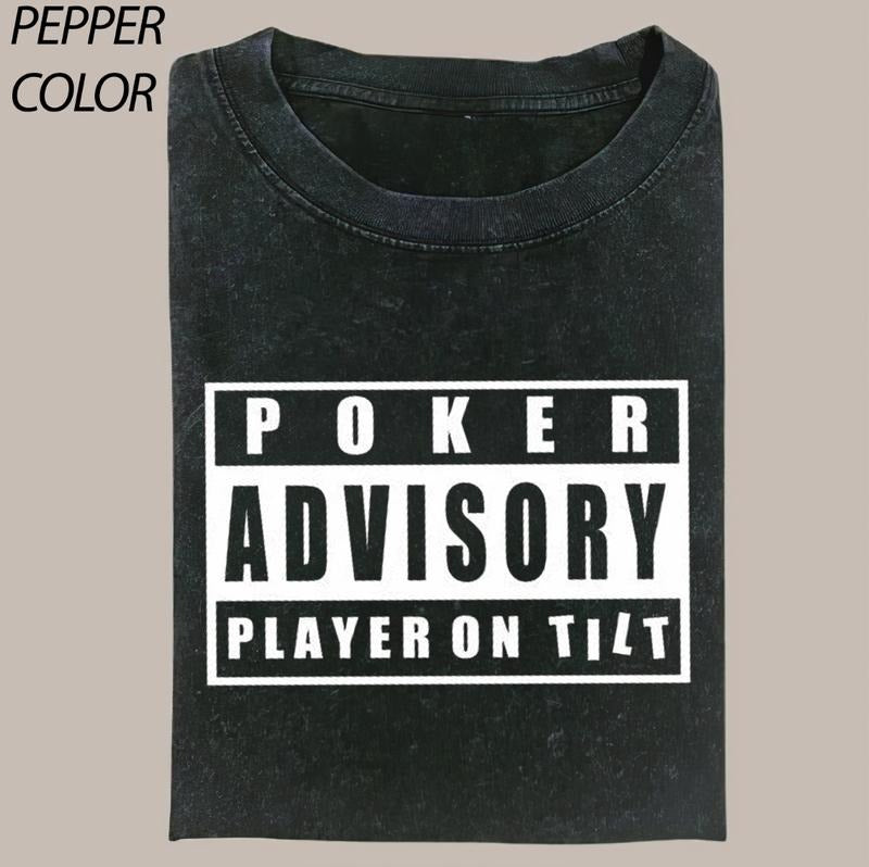Vintage Poker Advisory Comfort Colors T-shirt, Gambling Tee Gift For Boyfriend Menswear Top Streetwear Hoodie Sweatshirt