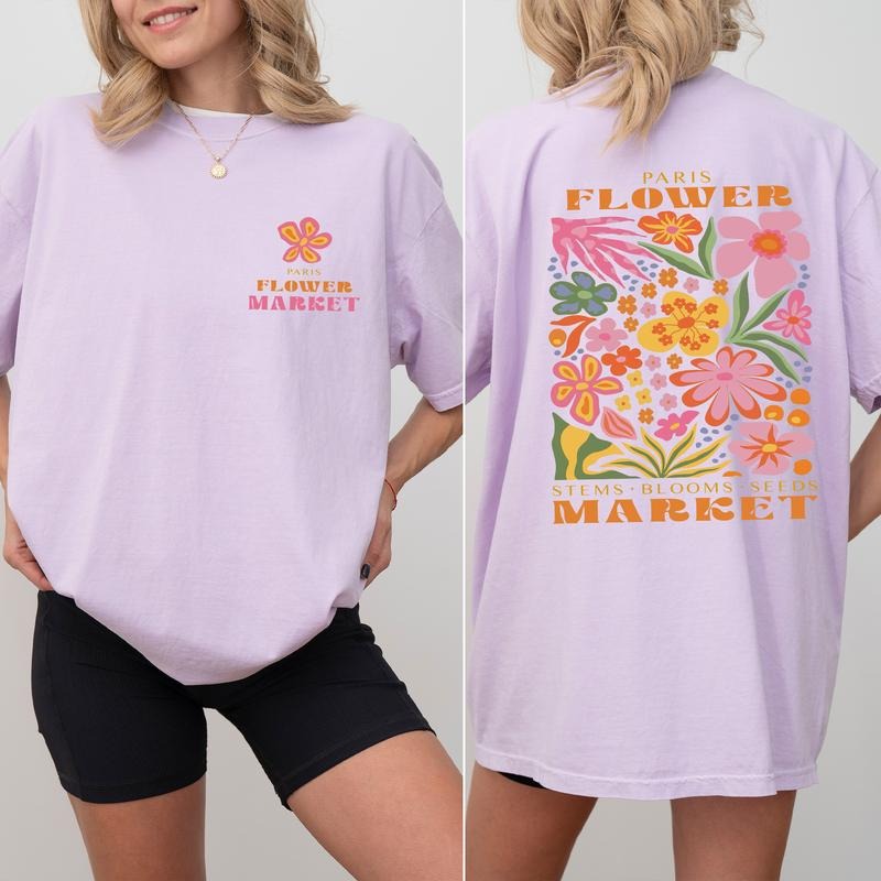 Vintage Pressed Flowers Boho Wildflowers Cottagecore Pastel Floral Nature Unhinged Shirt Nature Lover Flower Market Shirt Comfy Fabric Tops Womenswear Cotton Fabric Relaxed Fit Chic T-Shirts, Hoodie, Sweatshirt