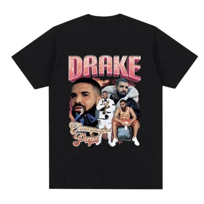 Vintage Rapper Drake Graphic T Shirt, Champagne Papi T Shirts, Drake Rapper Shirt, Bootleg Drake Graphic Tee, Rap Music...