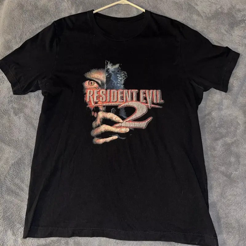 Vintage Resident Evil 2 Shirt - graphic tshirt - game unisex tee Menswear Top Hoodie Sweatshirt | PrintMintTees.com