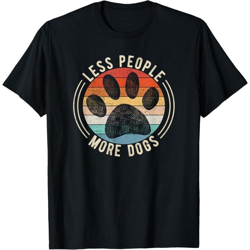 Vintage Retro Funny Sayings Dog Lover Less People More Dogs T-Shirt.made in usa Hoodie Sweatshirt | PrintMintTees.com