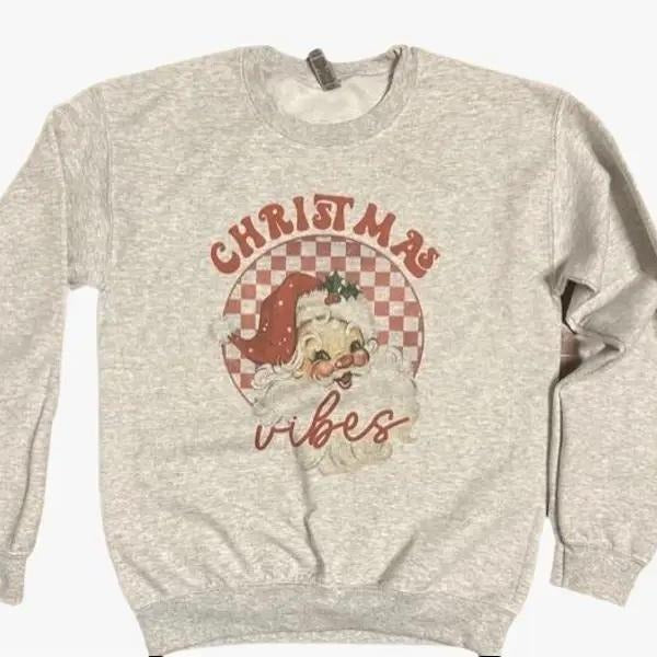 Vintage Santa Crewneck Sweatshirt Shirt Hoodie | PrintMintTees.com