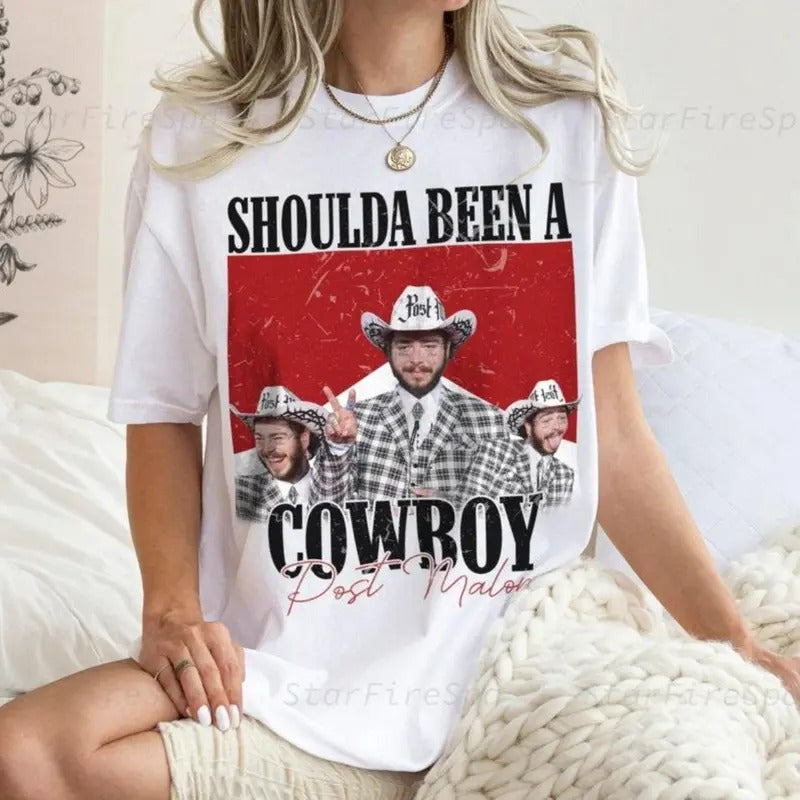 Vintage Shoulda been a Cowboy Shirt, Vintage Shoulda been a Cowboy Merch, Gift, Graphic Tee Top Womenswear Hoodie Sweatshirt