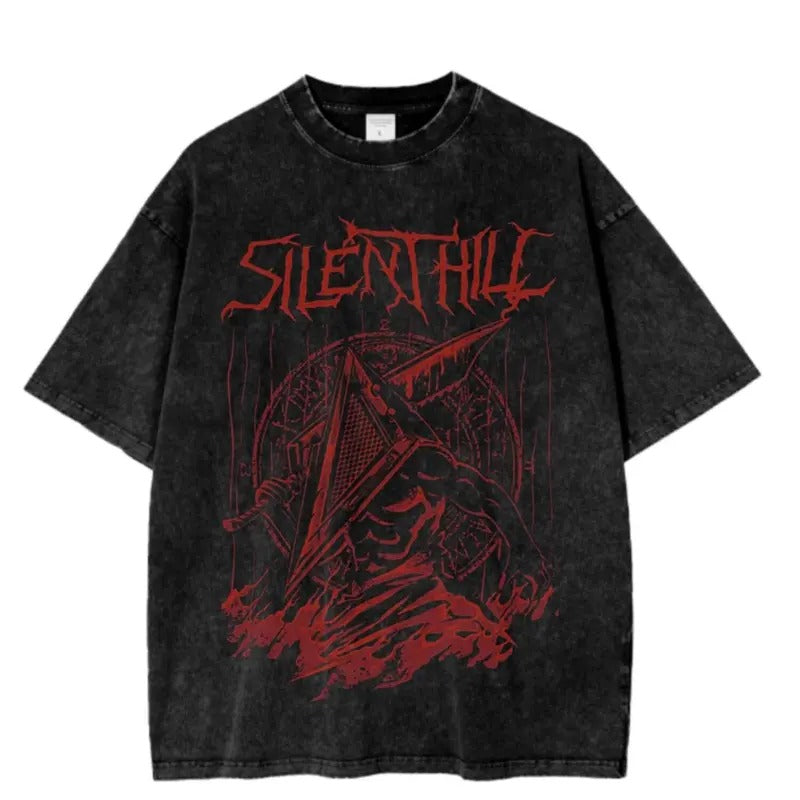 Vintage Silent Hill T-Shirt  Retro Horror Shirt  Halloween T-Shirt  Scary T-Shirt  Horror Tee  Monster Shirt  Washed...