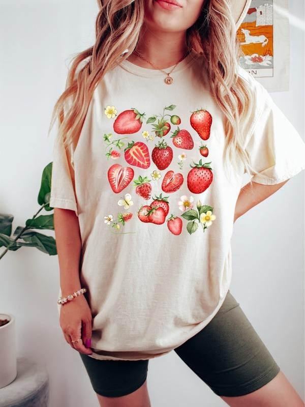 Vintage Strawberry Festival Shirt, Festival Fruit Lover, Strawberry Fruit Tee, Girl Y2k Style, Strawberry Summer Graphic...