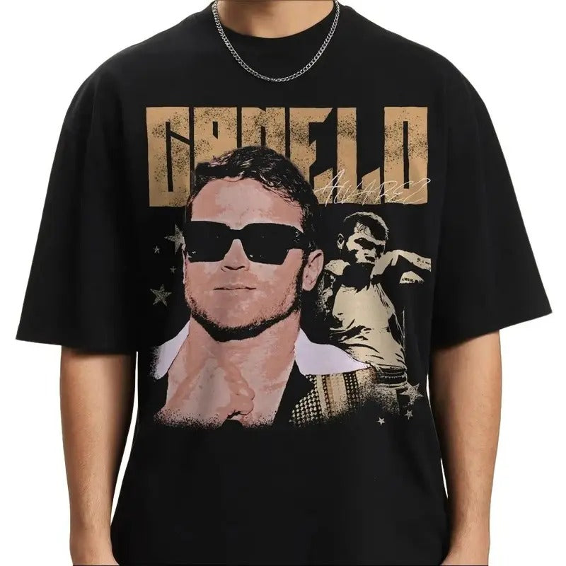 Vintage Style Canelo Alvarez Shirt Boxing Classic 90s Graphic Tee Unisex Retro Cotton Long Sleeve Menswear Top Hoodie...