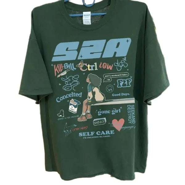 Vintage Sza SOS Shirt, Sza Good Day Cotton Unisex Shirt Hoodie Sweatshirt | PrintMintTees.com
