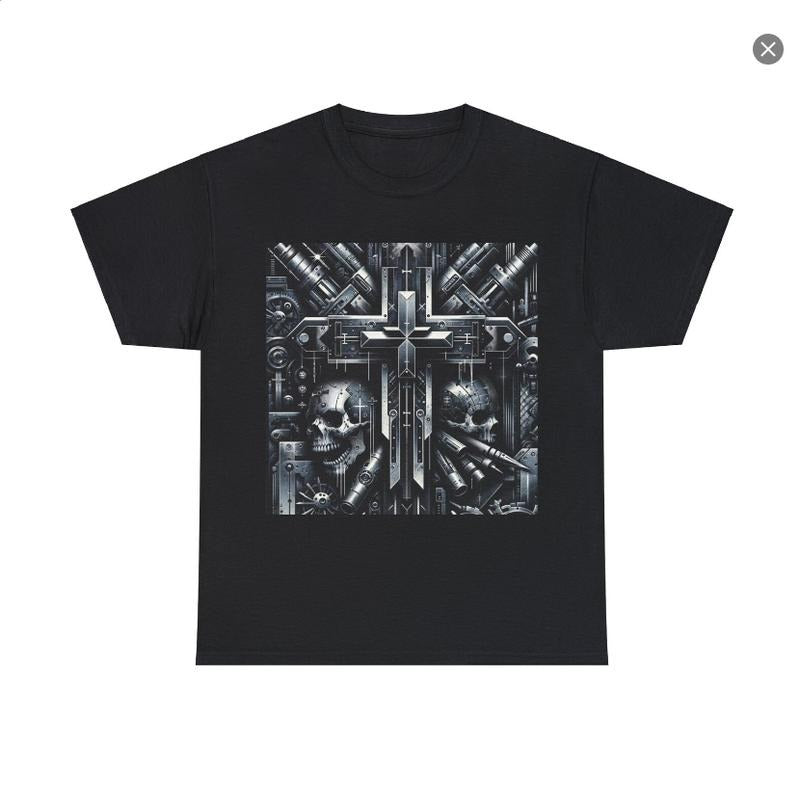 Vintage T-Shirt mechaniic Skull - Y2K Shirt-Unisex tee Hoodie Sweatshirt | PrintMintTees.com