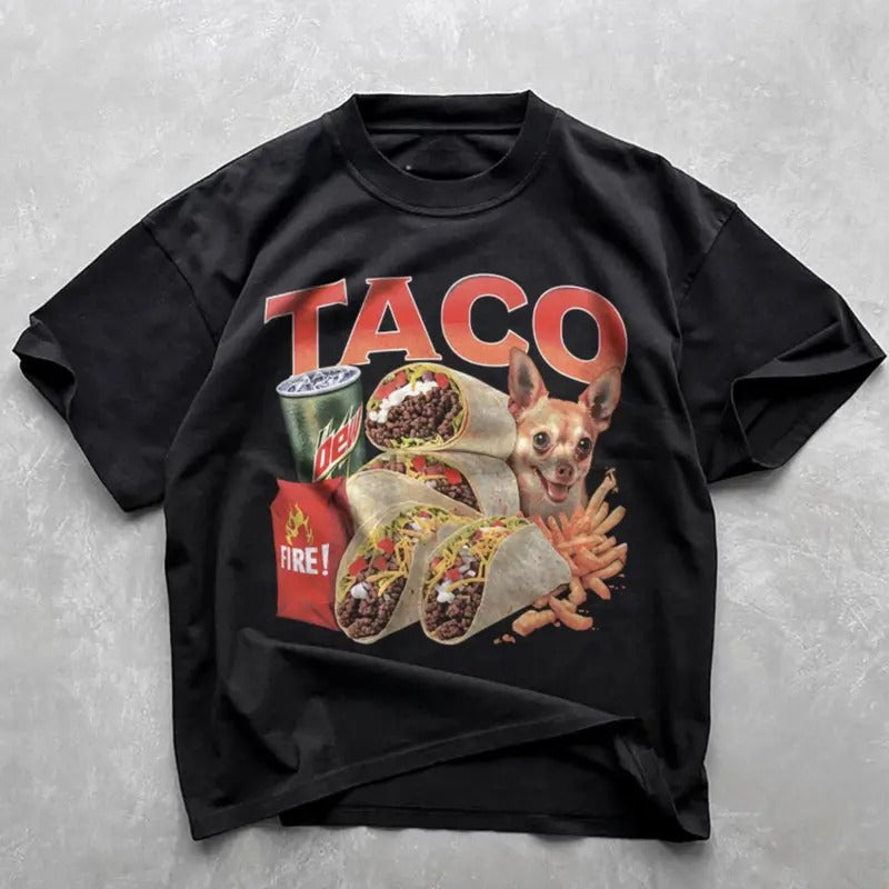 Vintage Taco Bell 90's Bootleg Graphic T-shirt, Funny Meme Unisex Tee, Gift For BoyfrIend Girlfriend Hoodie Sweatshirt