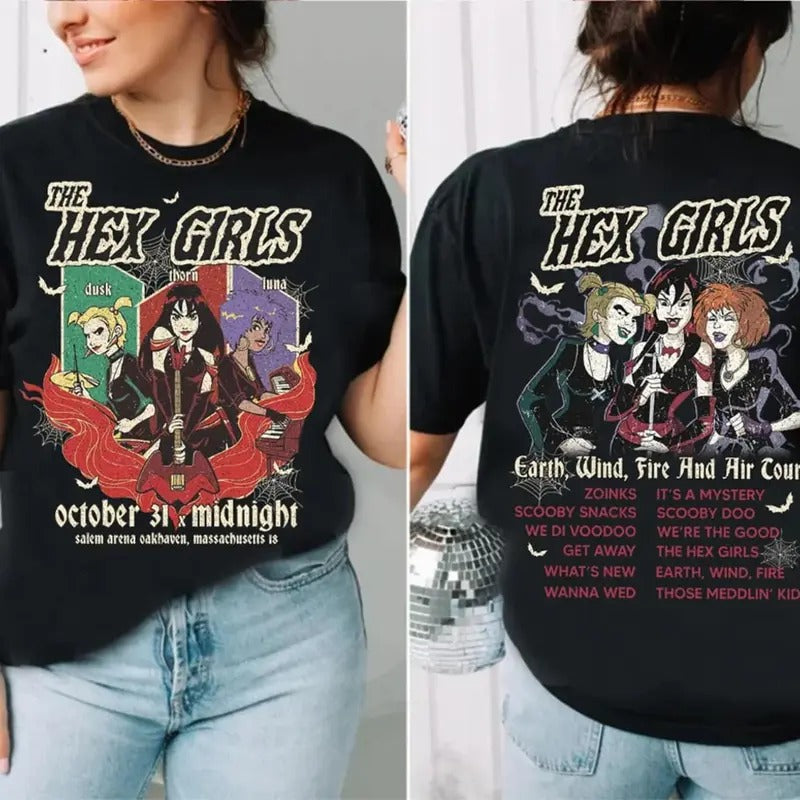 Vintage The Hex Girls Tour Rock Band T Shirt And Crewneck Sweater, The Hex Girls Rock Band Music Shirt, Hex Girls Shirt,...