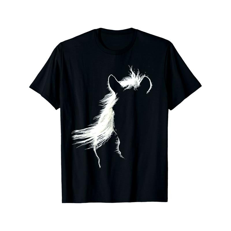 Vintage Western Horse Silhouette Horse Riding lover T-Shirt Casual Summer Tee Soft Breathable Mens Print T-shirt Cotton...