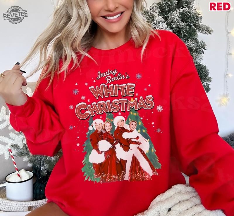 Vintage White Christmas Sweatshirt Christmas Movie Shirt White Sweatshirt Hoodie | PrintMintTees.com