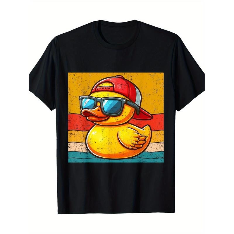 Vintage fun yellow duck wearing sunglasses, duckling lover 100% cotton T-shirt Made in USA Hoodie Sweatshirt