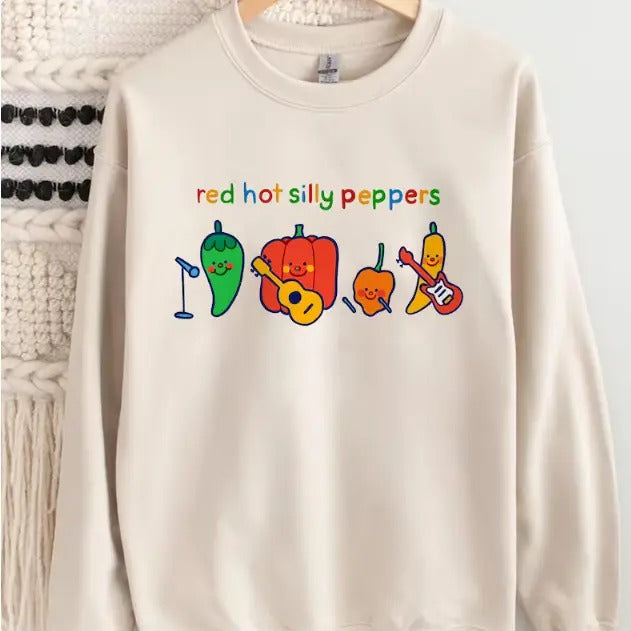 Vintage silly peppers Sweatshirt- unise xSweatshirt -graphic Sweatshirt Menswear Top Shirt Hoodie | PrintMintTees.com