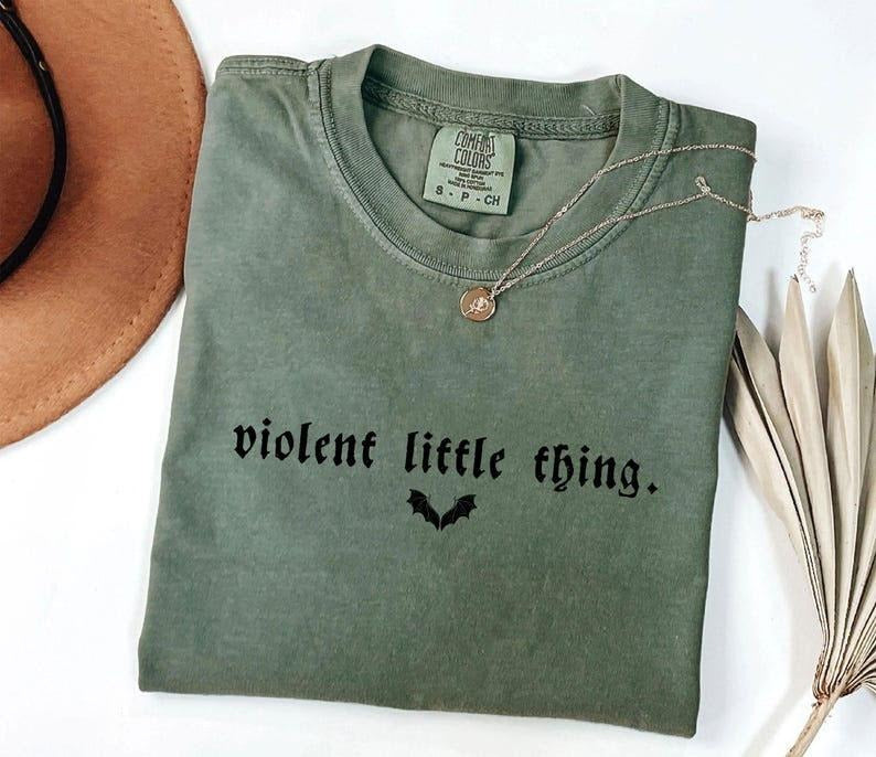 Violent Little Thing Comfort Colors Shirt, Basgiath War College Tshirt, Violet Sorrengail T-shirt, Fourth Wing Shirt,...
