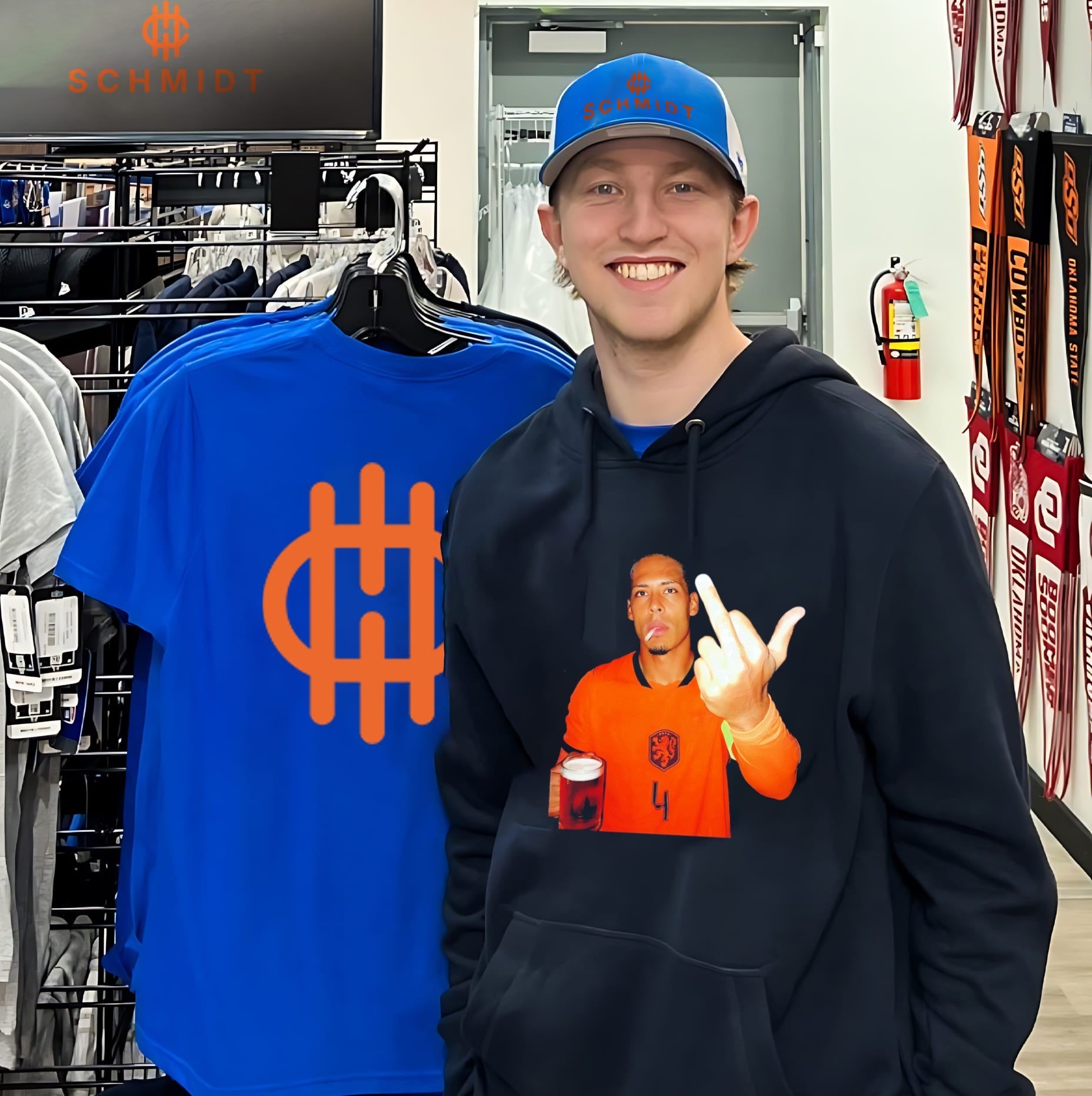 Virgil Van Dijk Netherlands National Football Team middle finger shirt