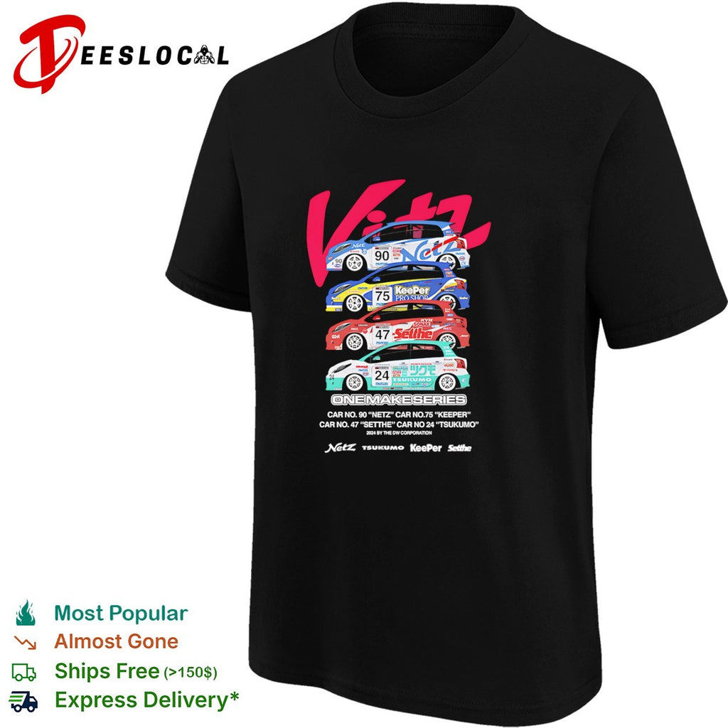 Vitz One Make Series Netze Keeper Setthe Tsukumo Car 90 75 47 24 racing car shirt