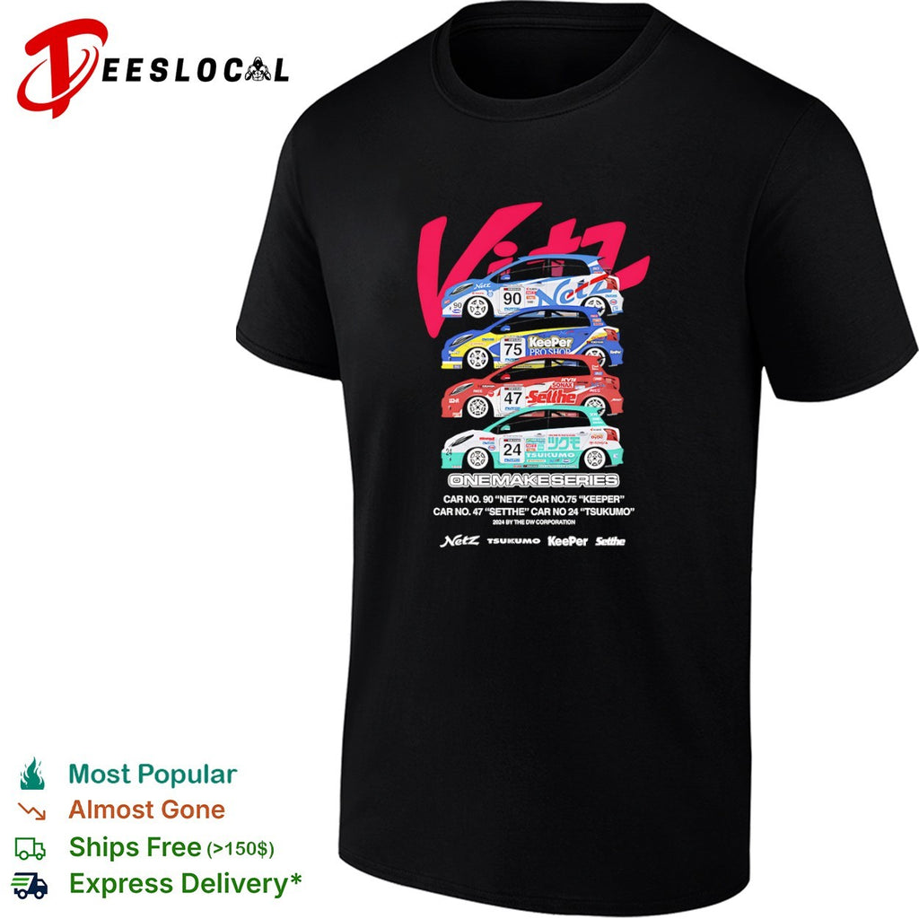 Vitz One Make Series Netze Keeper Setthe Tsukumo Car 90 75 47 24 racing car shirt