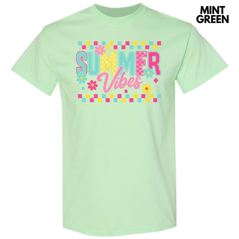 Vivid Color Summer Vibes Gildan Short Sleeve T-Shirt 'NLB' Hoodie Sweatshirt | PrintMintTees.com